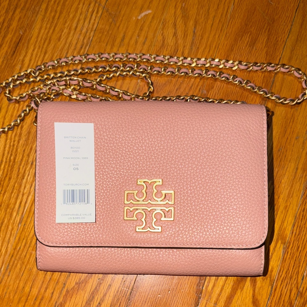 Tory Burch Blush Crossbody Bag with Gold Accents